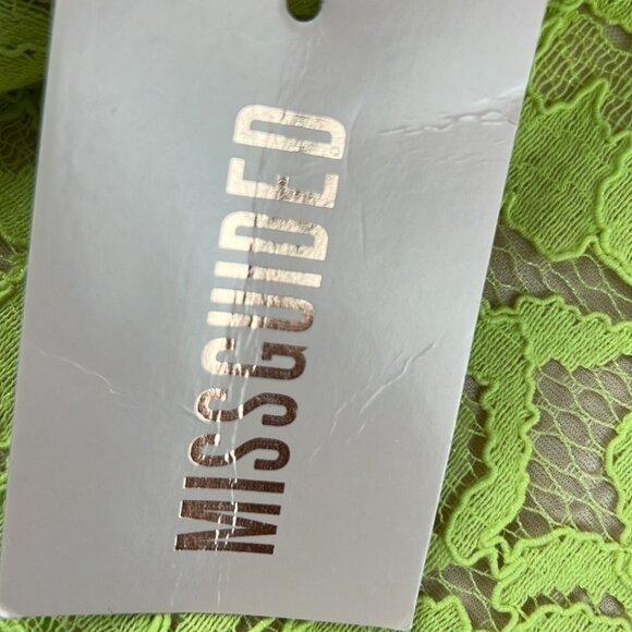 SOLD NWT Misguided Yellow Plunge Lace Midaxi Dress size 6 - Picture 9 of 11